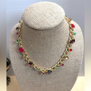 INC Gold-Tone Chain & Mixed Stone All-Around Collar Necklace